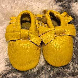 Yellow Bow Moccasins
